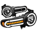 For 2007-2014 Fj Cruiser Led Drl+Sequential Turn Signal Bumper Headlight Lamp DNA MOTORING