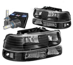 For 2007-2014 Gmc Sierra 1500 2500 3500 Led Drl Headlight Headlamps Black/Amber DNA MOTORING