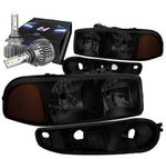For 2007-2014 Gmc Sierra 1500 2500 3500 Led Drl Headlight Headlamps Smoked/Clear DNA MOTORING