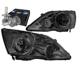 For 2007-2014 Toyota Fj Cruiser Led Drl Black Clear Headlight W/Led Kit+Cool Fan DNA MOTORING