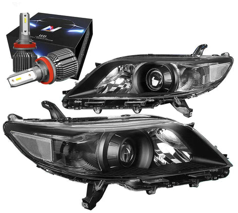 For 2007-2014 Toyota Fj Cruiser Led Drl C-Halo Driving Headlight Lamp Set Chrome DNA MOTORING