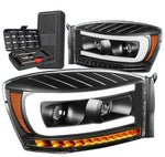 For 2008-2012 Honda Accord 4Dr Cp1-3 Headlight Lamps W/Led Kit+Cool Fan Black DNA MOTORING