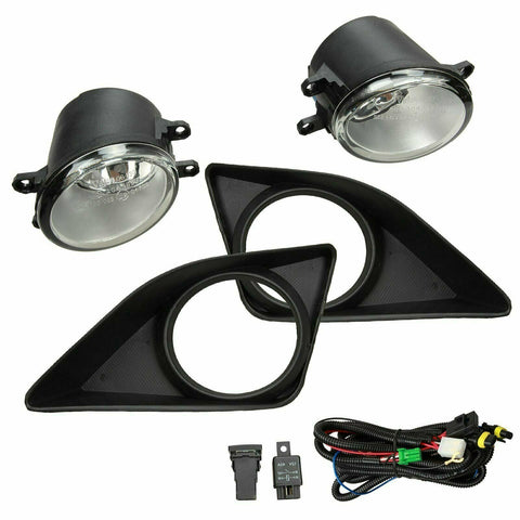 For 2009-2010 Toyota Corolla Clear Glass Lens Fog Driving Light+Switch+Harness SILICONEHOSEHOME
