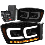 For 2009-2012 Bmw 3-Series E90 Pair Black Headlight W/Blue Led 3D Crystal U-Halo DNA MOTORING