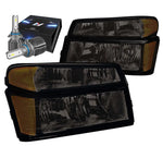For 2009-2014 Ford F-150 F150 Led Drl Projector Headlight Headlamps Chrome/Amber DNA MOTORING