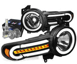 For 2009-2014 Ford F-150 Led Arrow Turn Signal Projector Headlights Smoked/Amber DNA MOTORING
