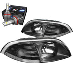 For 2009-2014 Ford F150 Crystal Oe Style Healdlight Lamps W/Led Kit+ Fan Black DNA MOTORING