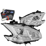 For 2009-2014 Nissan Maxima Projector Headlights W/Led Kit+Cooling Fan Chrome DNA MOTORING