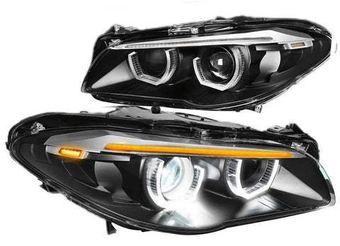 For 2011-2013 Bmw F10 Led Drl/ Sequential Signal Hid Projector Headlight Lamps DNA MOTORING