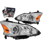 For 2011-2014 Dodge Charger Pair Led Drl Projector Headlight Lamps Black/Amber DNA MOTORING
