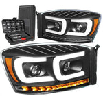 For 2011-2016 Ford F250 Drl Halo Projector Headlight W/Led Kit Slim Style Black DNA MOTORING
