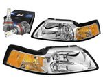 For 2011-2016 Ford F250 Drl Halo Projector Headlight W/Led Kit+Cool Fan Chrome DNA MOTORING
