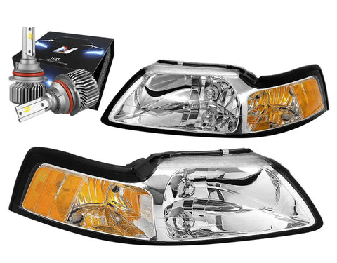 For 2011-2016 Ford F250 Drl Halo Projector Headlight W/Led Kit+Cool Fan Chrome DNA MOTORING