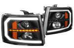 For 2012-2014 Ford Focus Mk3 Turn Signal Headlight W/Led Kit Slim Style Chrome DNA MOTORING