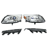 For 2013-2015 Chevy Malibu Left+Right or Driver+Passenger Headlights Headlamps F1 RACING