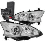 For 2013-2015 Nissan Altima Chrome Housing Clear Side Projector Headlight+Tools DNA MOTORING