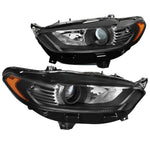For 2013-2016 Ford Fusion Oe Style Projector Headlights Headlamps Black Housing DNA MOTORING