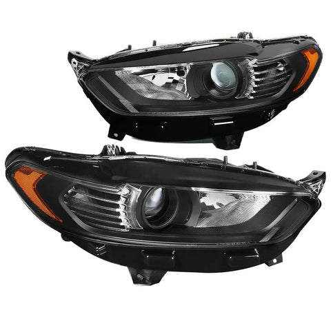For 2013-2016 Ford Fusion Oe Style Projector Headlights Headlamps Black Housing DNA MOTORING