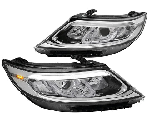 For 2014-2015 Sorento Ex Sx Led Drl Projector Headlight Headlamps Chrome Housing DNA MOTORING