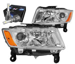 For 2014-2016 Subaru Forester Black Housing Clear Corner Headlight Headlamp Set DNA MOTORING