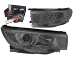 For 2014-2016 Toyota Highlander Projector Headlight W/Led Kit+Cool Fan Smoked DNA MOTORING