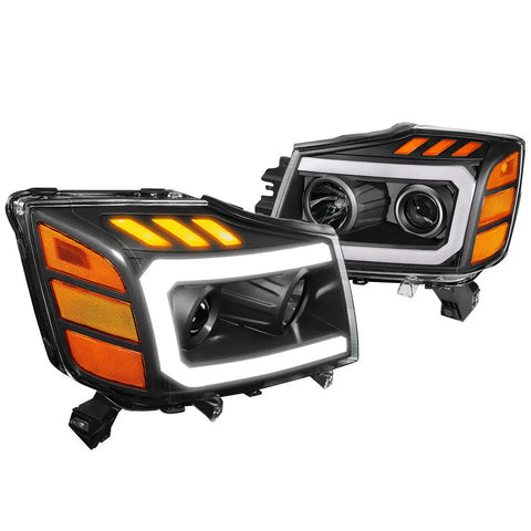 For 2015-2017 Ford F150 Pickup Truck Crystal Headlight W/Led Kit+ Fan Smoked DNA MOTORING