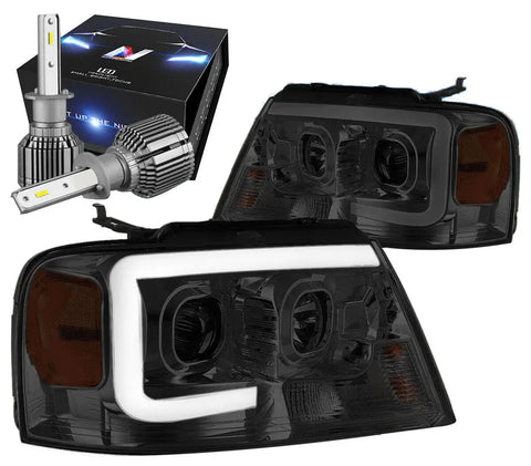 For 2015-2018 Ford Edge Black Amber Corner Projector Headlight Head Lamp+Tools DNA MOTORING
