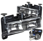 For 2015-2020 Chevy Colorado Led Drl Tube Projector Headlight+Tools Smoked/Amber DNA MOTORING