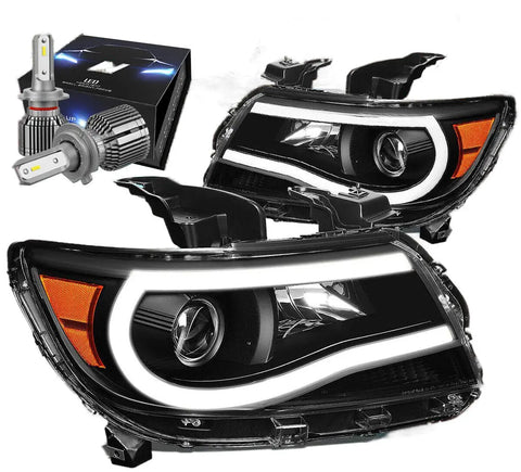 For 2015-2020 Chevy Colorado Led Projector Headlight W/Led Kit+Cool Fan Black Dynamic Performance Tuning