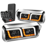For 2015-2020 Colorado Pair 3D Led Drl Projector Headlights+Tools Black/Amber DNA MOTORING