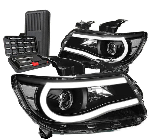 For 2015-2020 Colorado Pair 3D Led Drl Projector Headlights+Tools Black/Clear DNA MOTORING