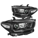 For 2016-2020 Toyota Tacoma Pair Black Housing Clear Side Projector Headlight DNA MOTORING