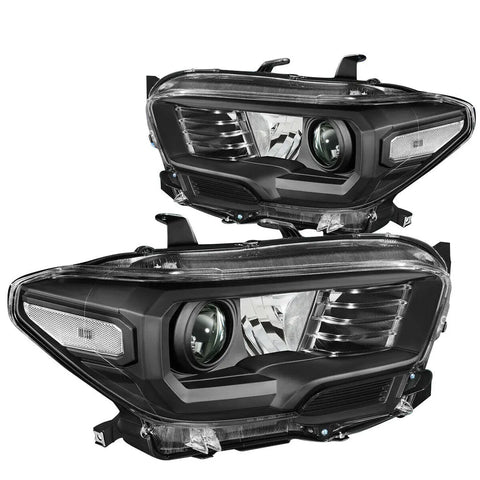 For 2016-2020 Toyota Tacoma Pair Black Housing Clear Side Projector Headlight DNA MOTORING