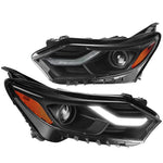 For 2018-2021 Chevy Equinox Led Drl Projector Headlights Headlamps Black Amber DNA MOTORING
