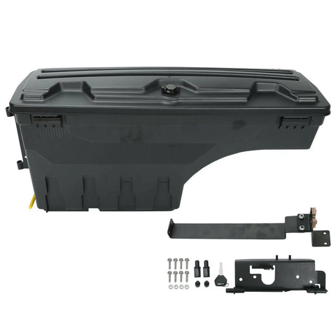 For 2019-2021 Ram 1500 Driver Side Swing Case Truck Bed Abs Storage Tool Box BLACKHORSERACING