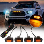 For 2020-2022 Toyota Tacoma Trd Raptor Style Smoked Lens Amber Led Grille Light EB-DRP