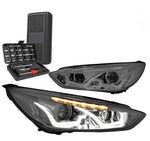 For 88-00 Chevy C/K C10/Pickup Headlight Head Lamps W/Led Kit Slim Style Black DNA MOTORING