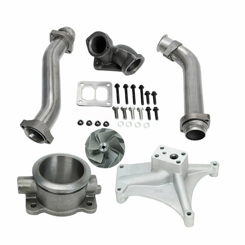 For 94-97 Ford 7.3L Turbo Pedestal Exhaust Housing Non-EBP&Up Pipes + 5+5 Wheel SILICONEHOSEHOME