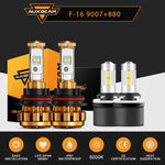 For 99-04 Ford Mustang Led Headlight Bulbs Hi/Lo Beam+Fog Light Bulbs 6000K Kit EB-DRP