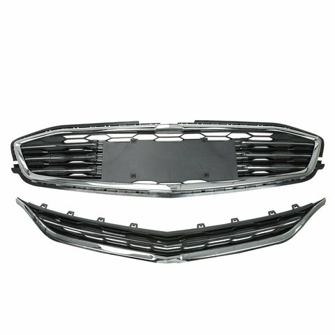 For Chevy Malibu 2016-2018 Honeycomb Mesh Grill Front Bumper Upper&Lower Grille SILICONEHOSEHOME