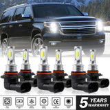 For Chevy Silverado 1500 2500 Hd 2003-2005 2006 Led Headlights+Fog Lights Bulbs EB-DRP