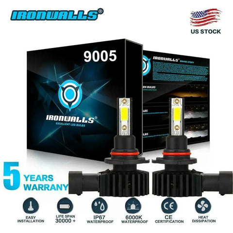 For Chrysler 300 2016-2021 - 2X 9005 Front Led Headlight Bulbs High/Low Beam 6K EB-DRP