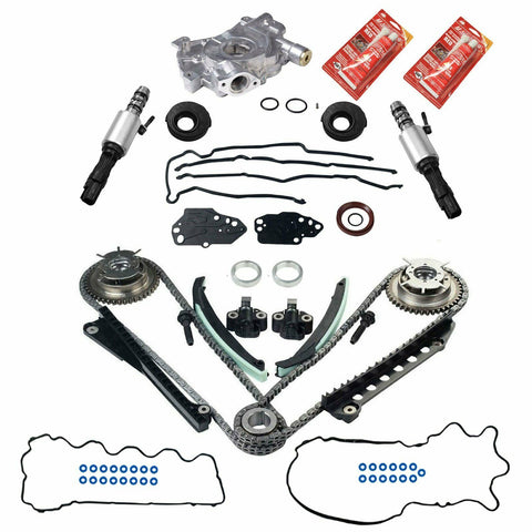 For Ford F-250 LINCOLN V8 Timing Chain Cam Phaser+ Solenoid Valve+ Oil Pump Kit SILICONEHOSEHOME