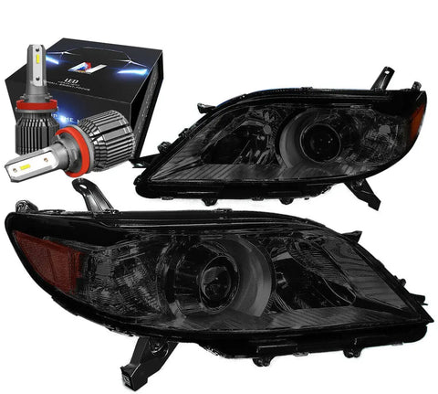 For Ford F150/F-150 2004-2008 Euro Chrome Tint Housing Crystal Clear Headlights DNA MOTORING