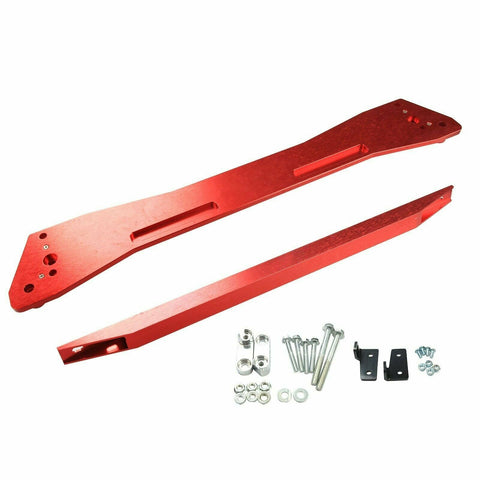 For Honda Civic 92-95 CX DX 1.6L Red Rear Tie Bar Subframe Brace + Lower Tie Bar SILICONEHOSEHOME