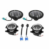 For Jeep Wrangler JK 07-17 7" Halo LED Headlight + LED DRL Fog Light Combo Kit F1 RACING