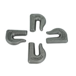 For Tractor Bucket Trailer 3/8" G70 Weld On Chain Grab Hooks Forged Steel 4Pcs BLACKHORSERACING