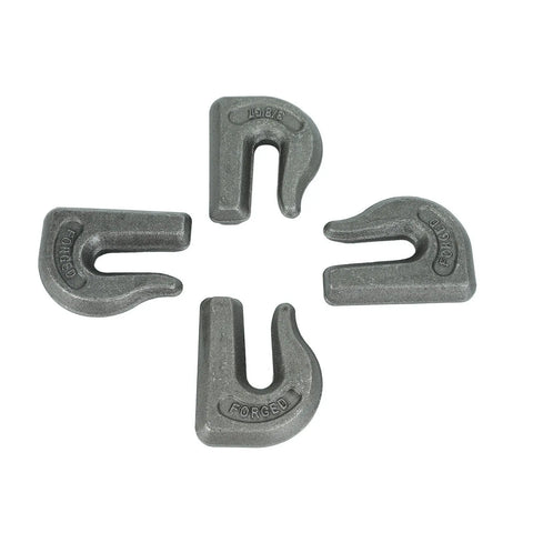 For Tractor Bucket Trailer 3/8" G70 Weld On Chain Grab Hooks Forged Steel 4Pcs BLACKHORSERACING