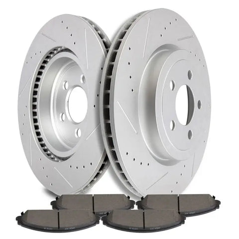 Front Ceramic Brake Pads Rotors For Chrysler 300 Dodge Challenger Dodge Magnum ECCPP