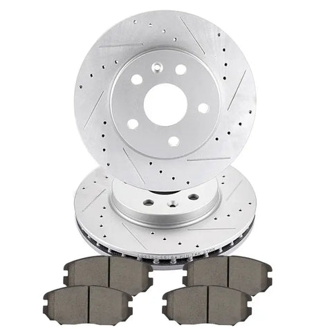 Front Drill & Slot Brake Discs Rotors Ceramic Pads For 2011-16 Buick LaCrosse ECCPP